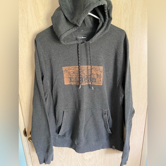 L.L. Bean Vintage Syle Gray Regular Slightly Fitted Hoodie Medium - Picture 1 of 9
